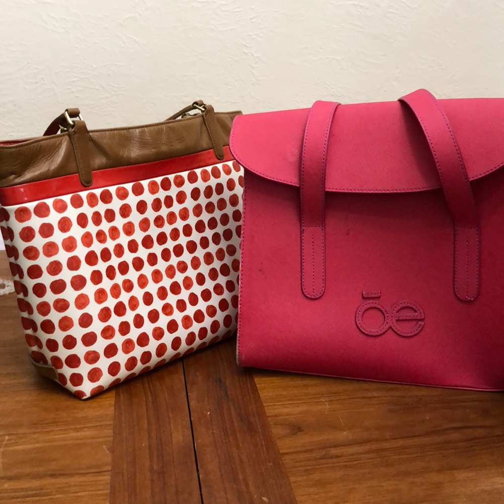 2 summer purses with wear and tear